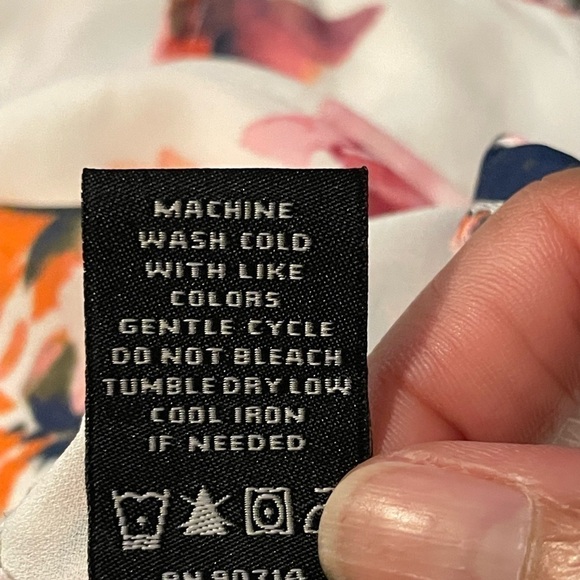 Sam & Jess V neck Shirt floral blouse Long Sleeves Loose Fit Office career PS - Picture 7 of 10